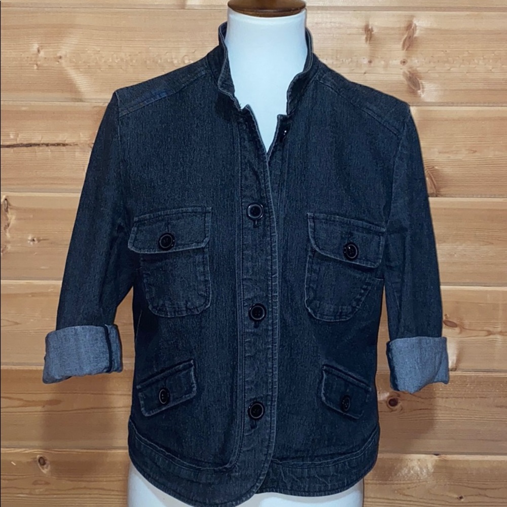 Josephine Chaus Dark Gray Denim  Jean Jacket sz 12